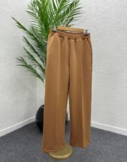 sütlü kahve 1631 dikiş detaylı bol pantolon