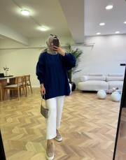 saks mavi 50590 triko kazak