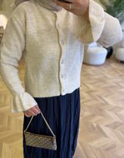 ekru 50659 kısa triko hırka 3