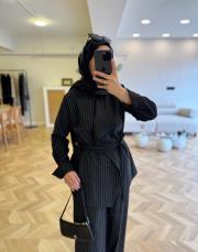 siyah çizgili linda takım 4