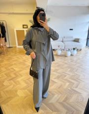 gri çizgili linda takım 2