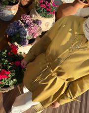 yağ yeşili keten gömlek 4