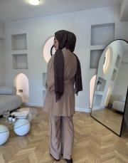 sütlü kahve 8528 pantolonlu takım 3