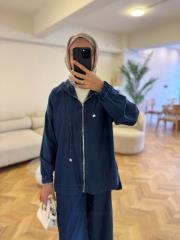 lacivert 5869 denim takım 2