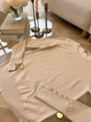 açık krem 5505 soğuk iplik triko kazak 2