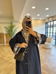 lacivert denim trench 4