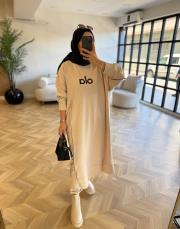 bej 3045 tunik elbise