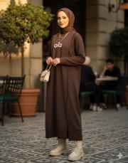 kahve 3045 tunik elbise