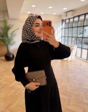 siyah 1504 triko elbise 4