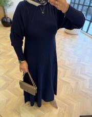 lacivert 1504 triko elbise 3