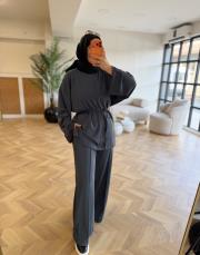 antrasit dikişli oysh takım